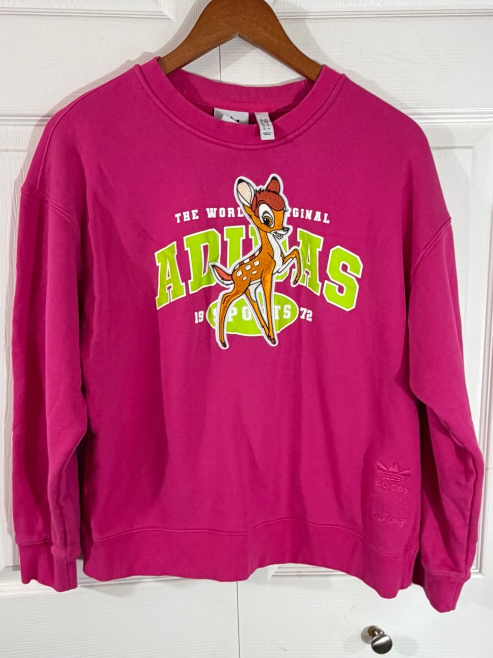 Adidas Originals Disney Bambi Graphic Sweatshirt Pink Women’s Medium crewneck